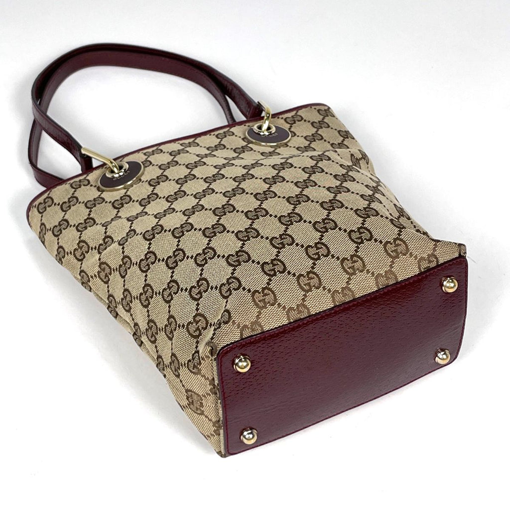 Gucci GG Pattern Tote Shoulder Bag Canvas Beige — view 2