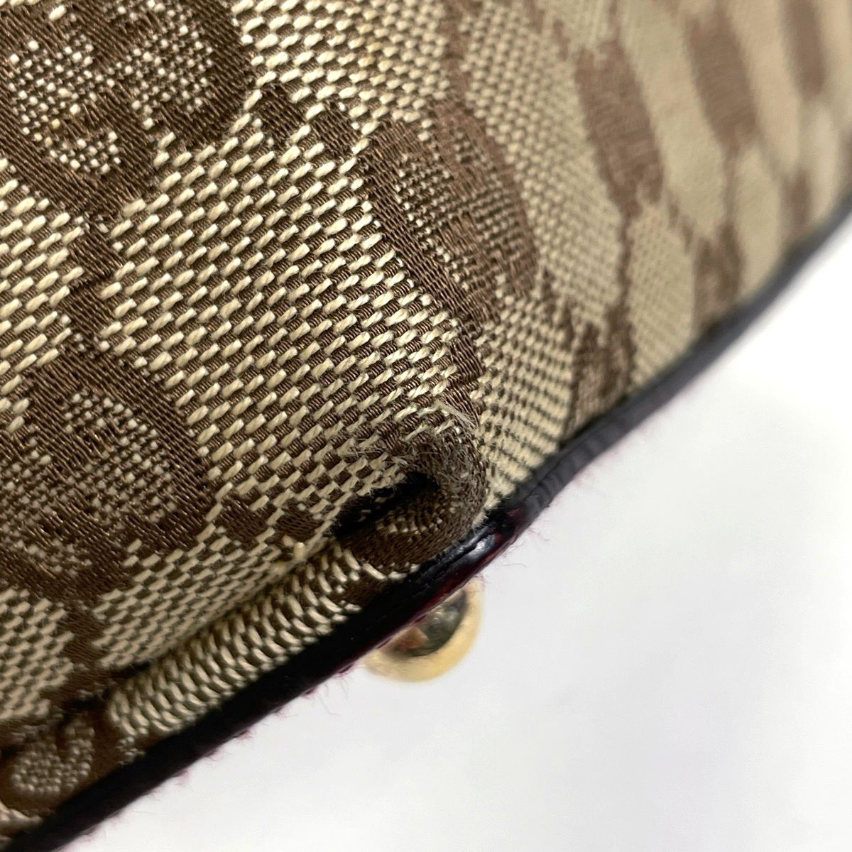 Gucci GG Pattern Tote Shoulder Bag Canvas Beige — view 3