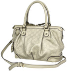 Gucci Guccissima Ski Handbag 2-Way GG Pattern Shimarais the Ivory