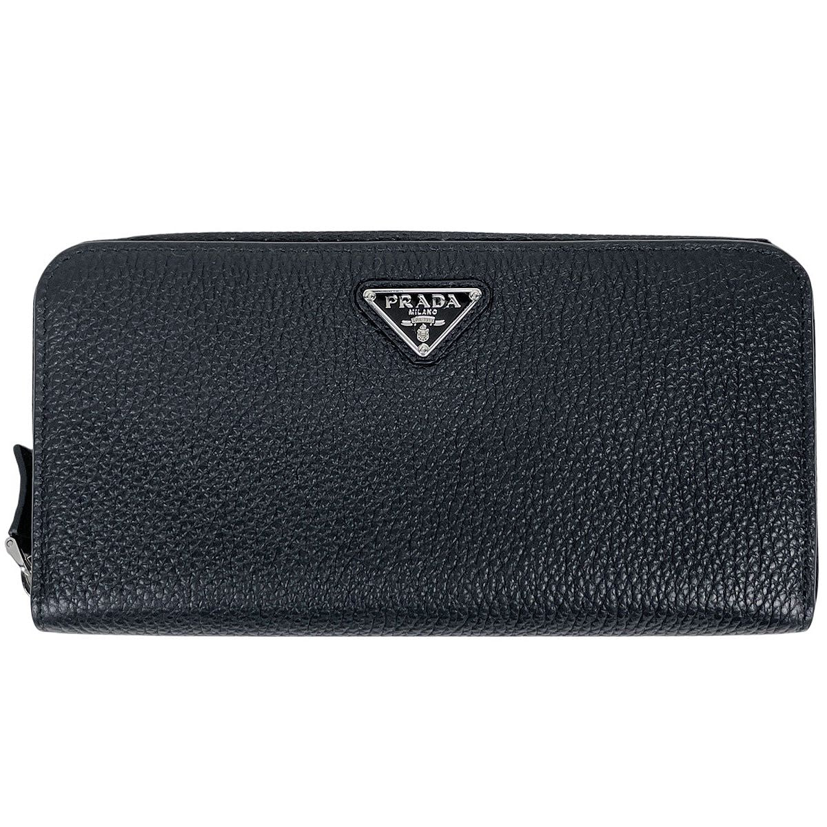 Prada Zip Around Wallet Leather Nero