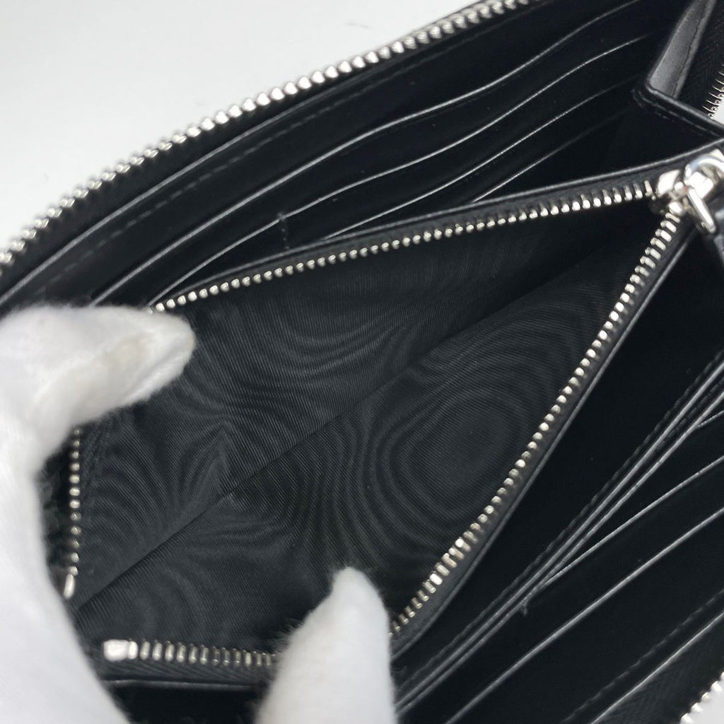 Prada Zip Around Wallet Leather Nero — view 6