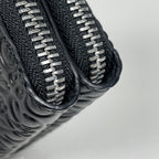 Loewe Anagram Zip Around Wallet Double Zipper Leather Black — view 3