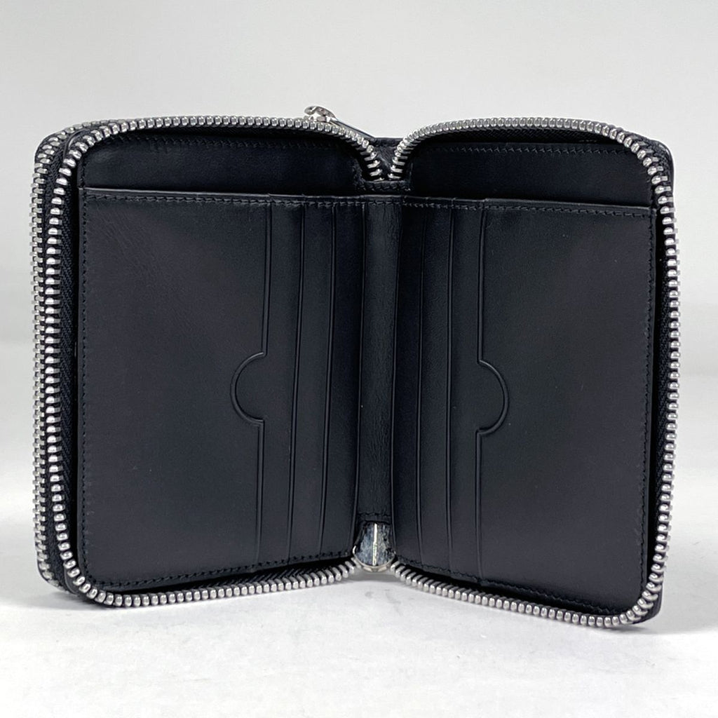 Loewe Anagram Zip Around Wallet Double Zipper Leather Black — view 8