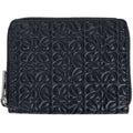 Loewe Anagram Zip Around Wallet Double Zipper Leather Black