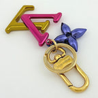 Louis Vuitton Cles LV New Wave Monogram Bag Charm Gold Plated Multicolor — view 2