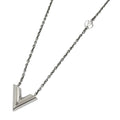Louis Vuitton Essential Necklace Silver Plated