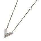 Louis Vuitton Essential Necklace Silver Plated