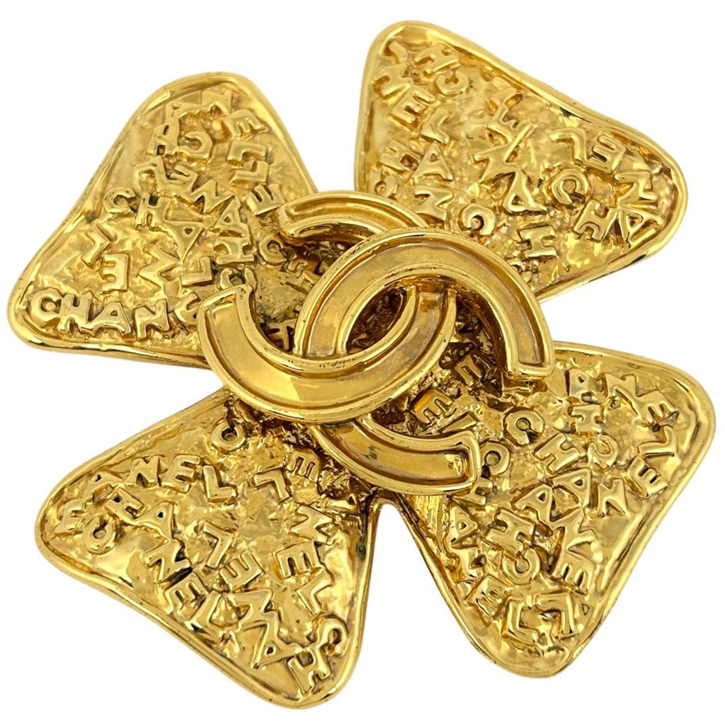 Chanel CC Logo Brooch Gold Plated