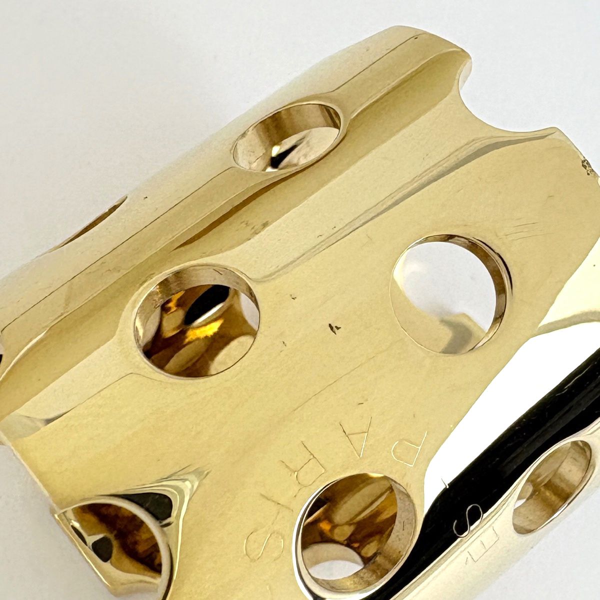 Hermes Perforet Scarf Ring Gold Plated — view 4