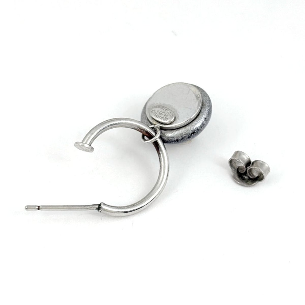 Chanel CC Logo Earrings Swing Silver Plated — view 3