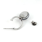 Chanel CC Logo Earrings Swing Silver Plated — view 3