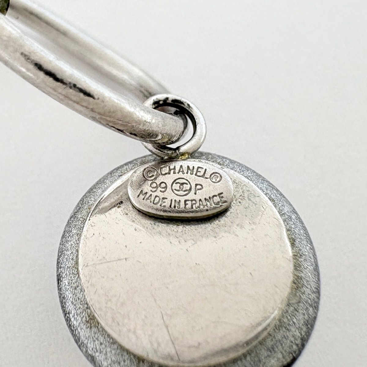 Chanel CC Logo Earrings Swing Silver Plated — view 4
