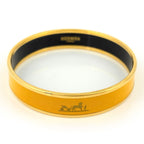 Hermes Enamel PM Cloisonne Bangle Gold Plated Yellow Bracelet — view 2