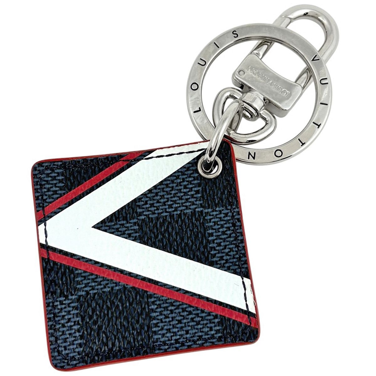 Louis Vuitton Porte Cles Illustre Latitude American Cup Key Holder Metal Damier