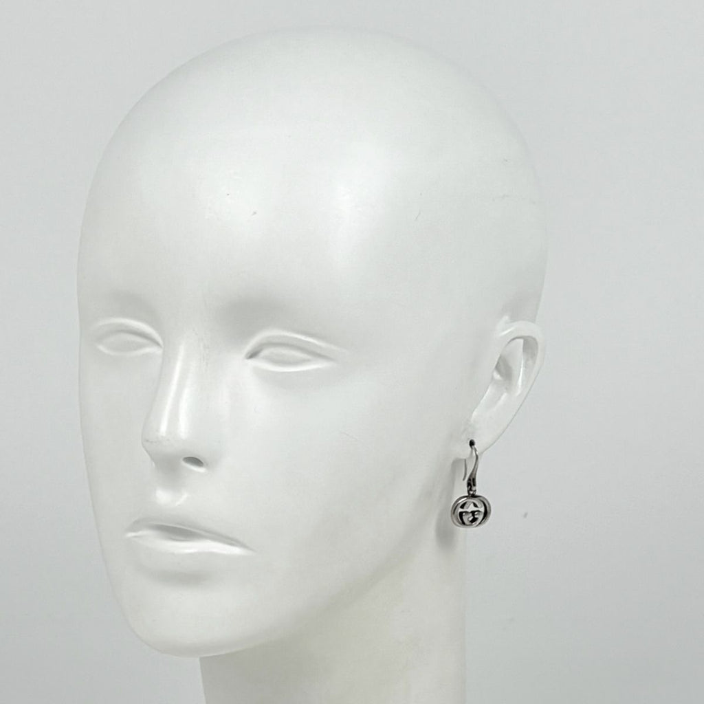 Gucci Interlocking Earrings Swing 925 Sterling Silver — view 4