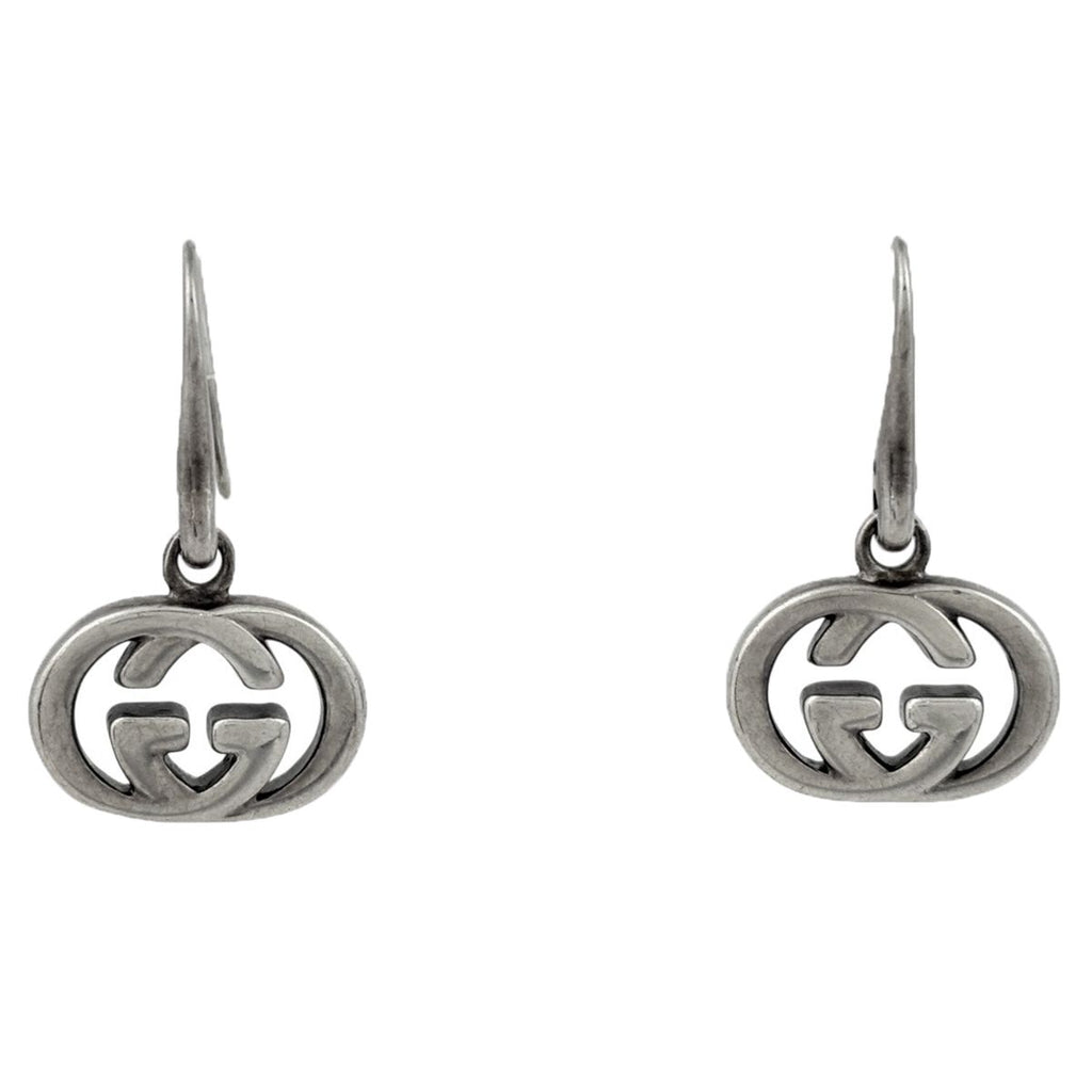 Gucci Interlocking Earrings Swing 925 Sterling Silver