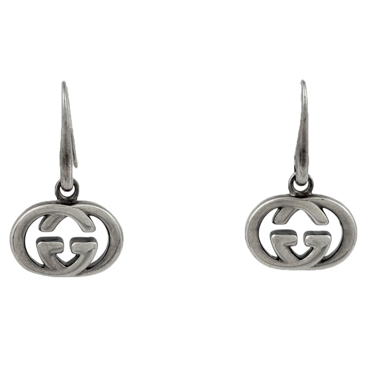Gucci Interlocking Earrings Swing 925 Sterling Silver