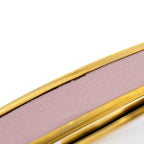 Hermes Uni Enamel Bracelet Extra Fan Bangle Gold Plated Pink — view 4