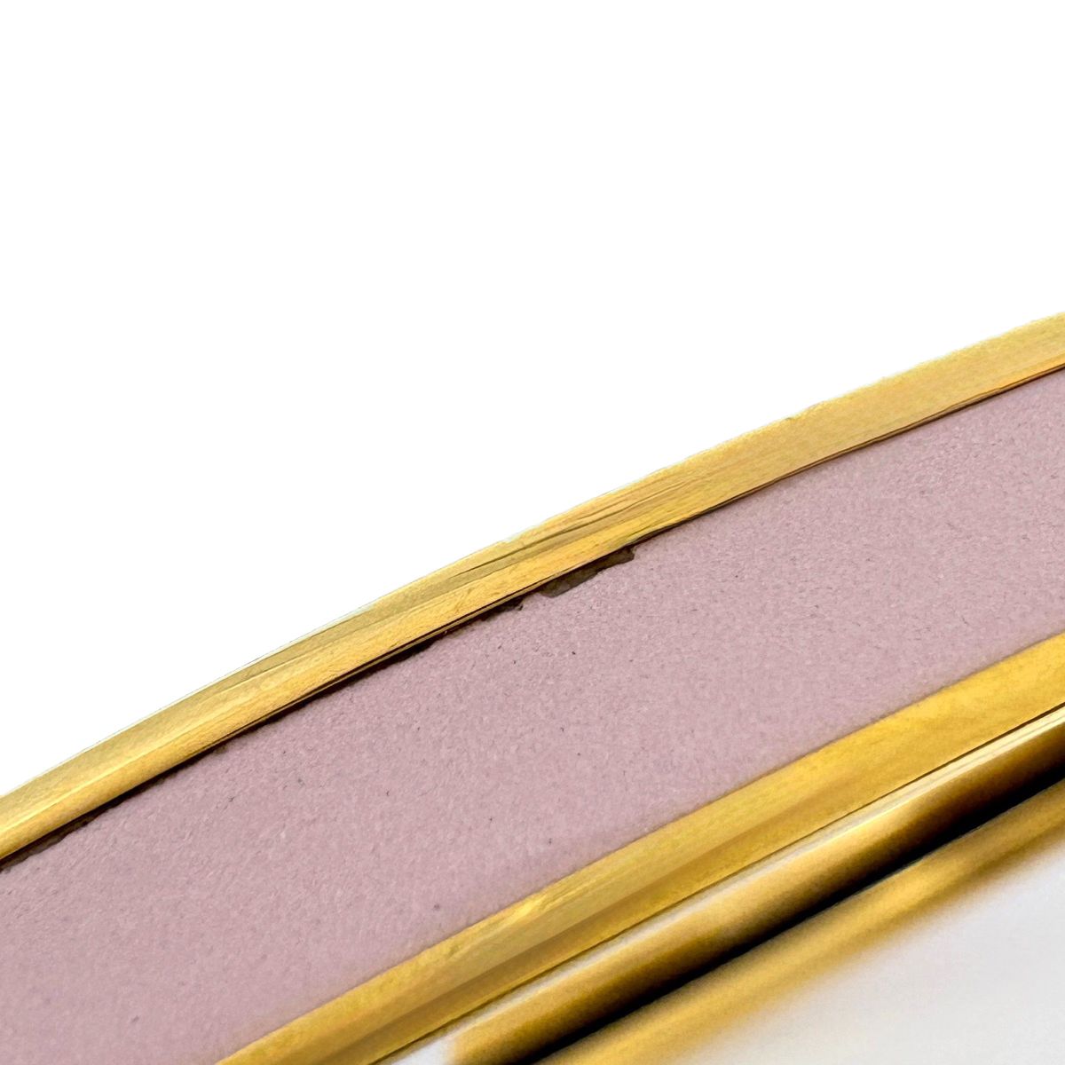 Hermes Uni Enamel Bracelet Extra Fan Bangle Gold Plated Pink — view 4