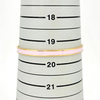 Hermes Uni Enamel Bracelet Extra Fan Bangle Gold Plated Pink — view 5