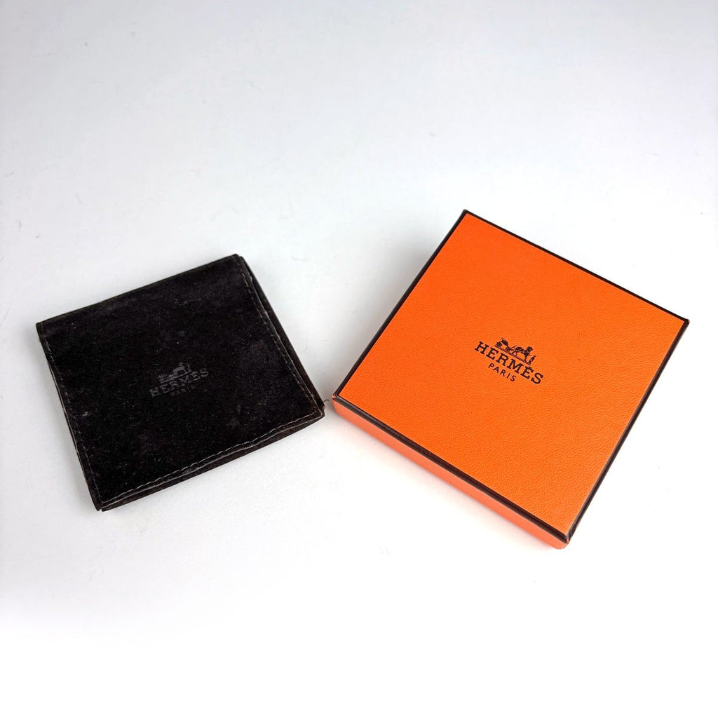 Hermes Uni Enamel Bracelet Extra Fan Bangle Gold Plated Pink — view 6