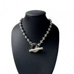 Gucci Polished Ball Chain Necklace 925 Sterling Silver