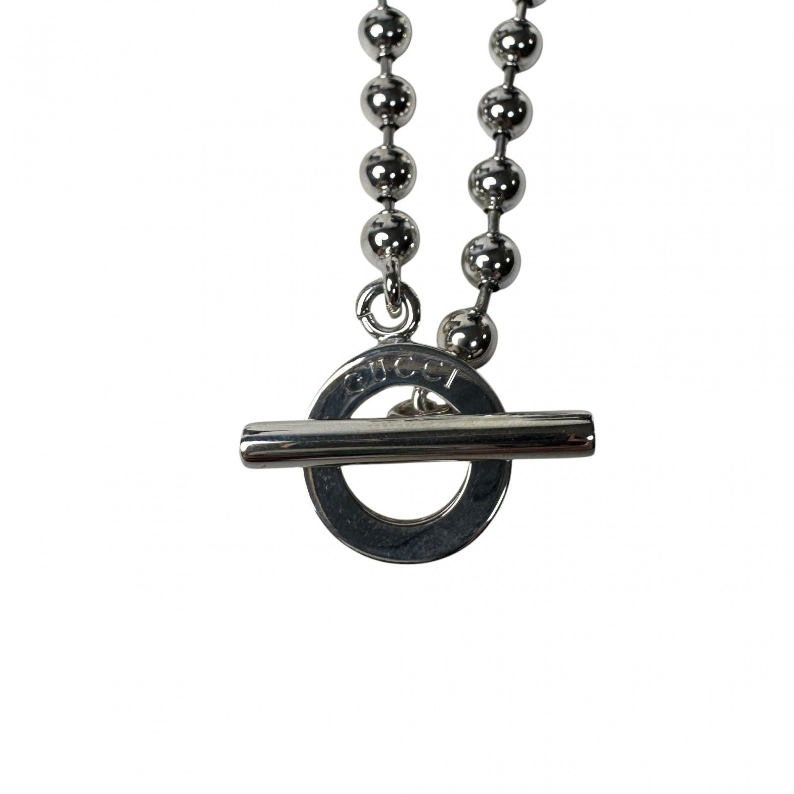 Gucci Polished Ball Chain Necklace 925 Sterling Silver — view 2
