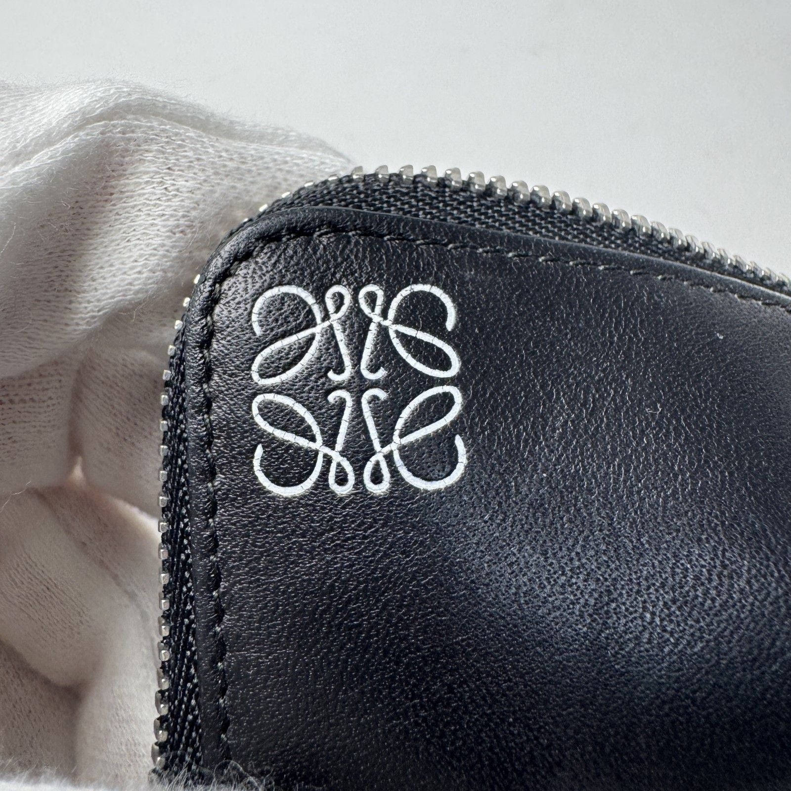Loewe Anagram Triangle Coin Case Black