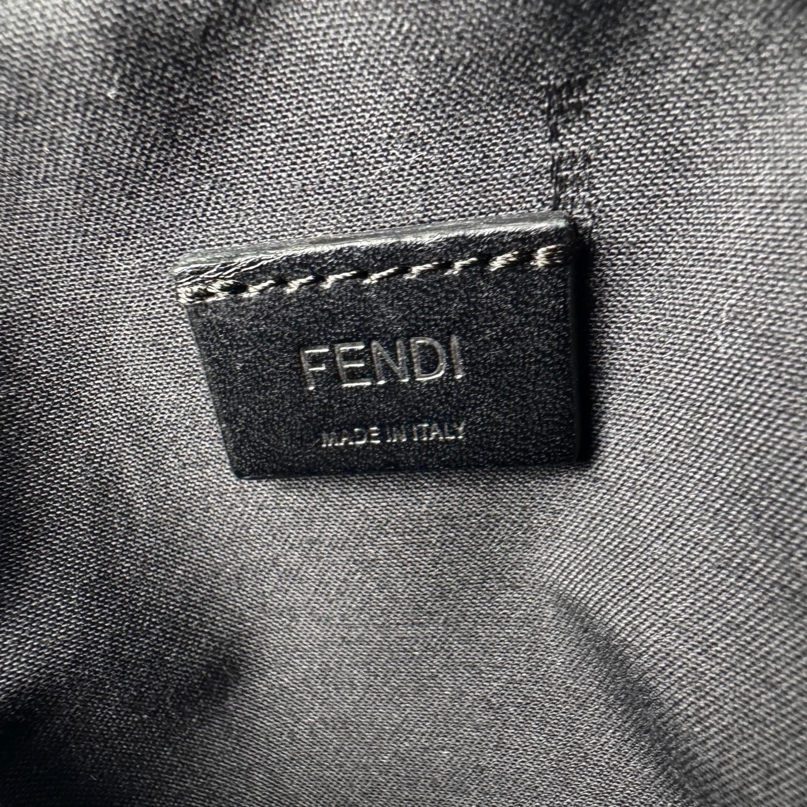 Fendi Baguette Phone Pouch Nylon Shoulder Bag Black — view 8