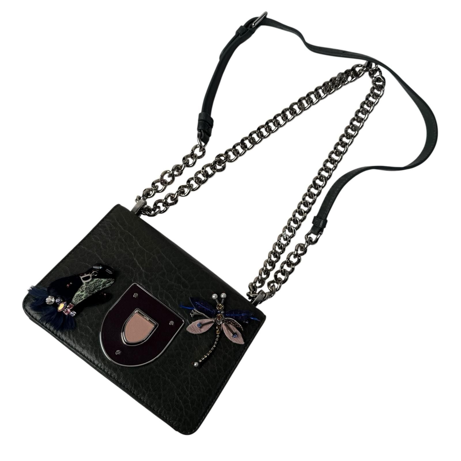 Dior Diorama Club Emblem Chain Shoulder Bag Dragonfly — view 2