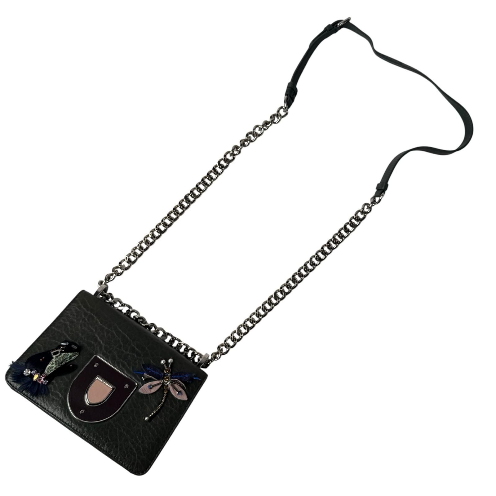 Dior Diorama Club Emblem Chain Shoulder Bag Dragonfly — view 3