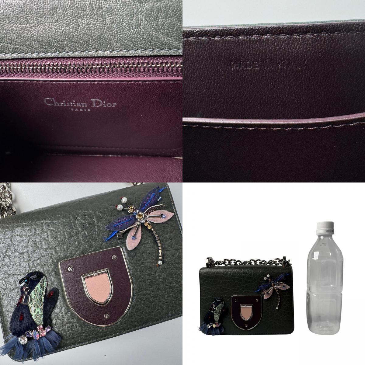 Dior Diorama Club Emblem Chain Shoulder Bag Dragonfly — view 9