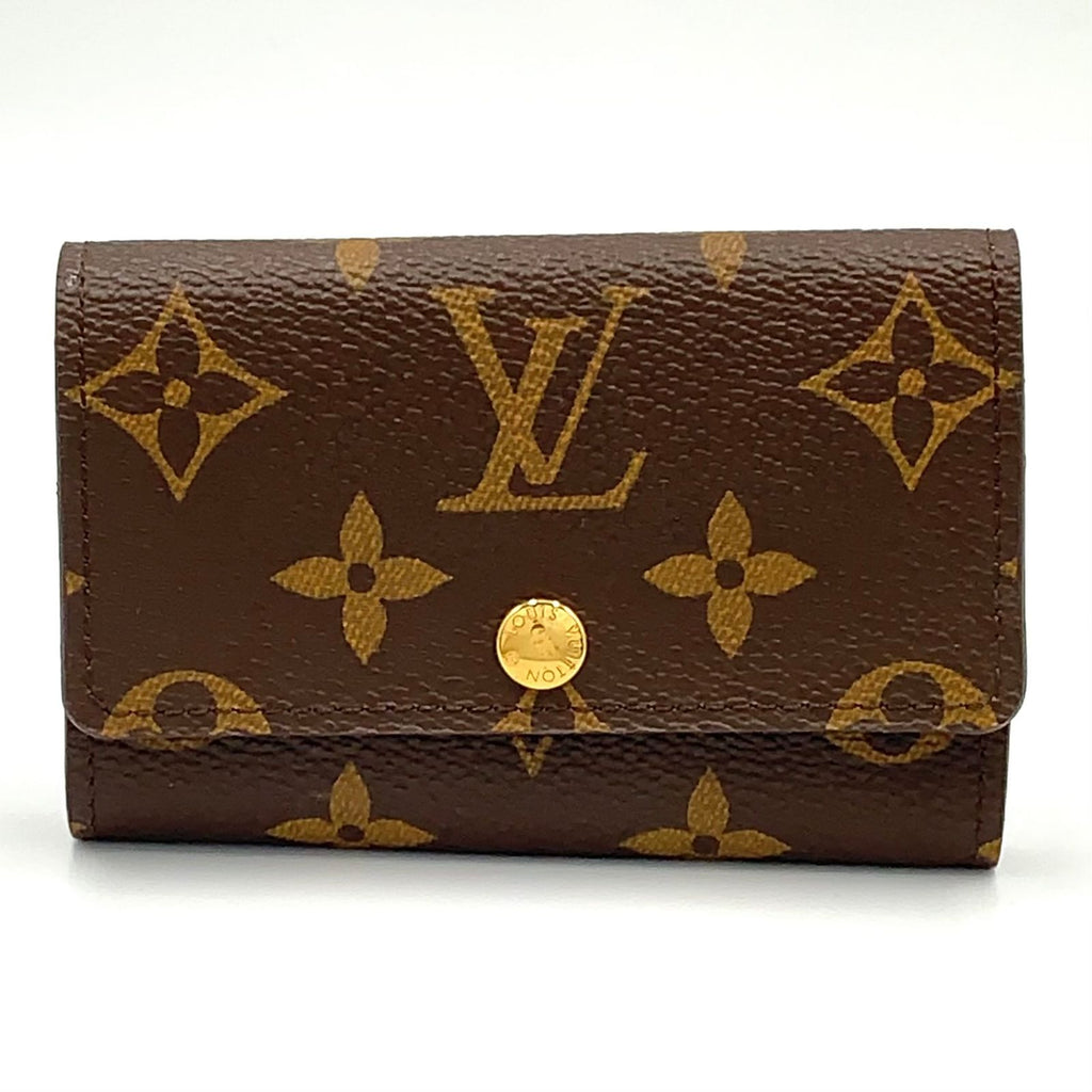 Louis Vuitton Multicles 6 Monogram Leather Brown Key Case Gold Key Holder
