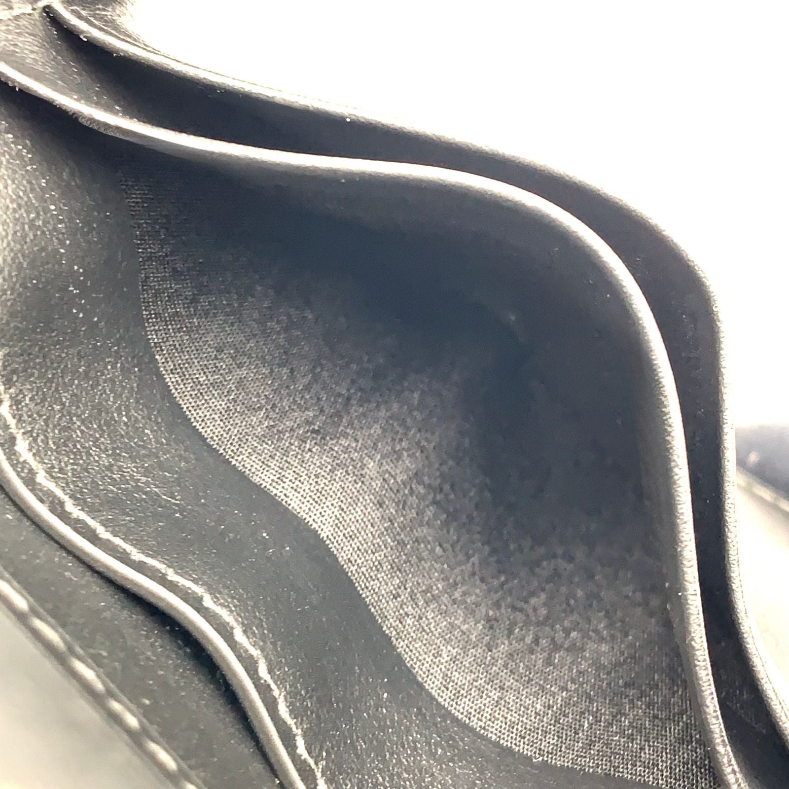 Celine Triomphe Metal Leather Black Card Case Gold — view 7