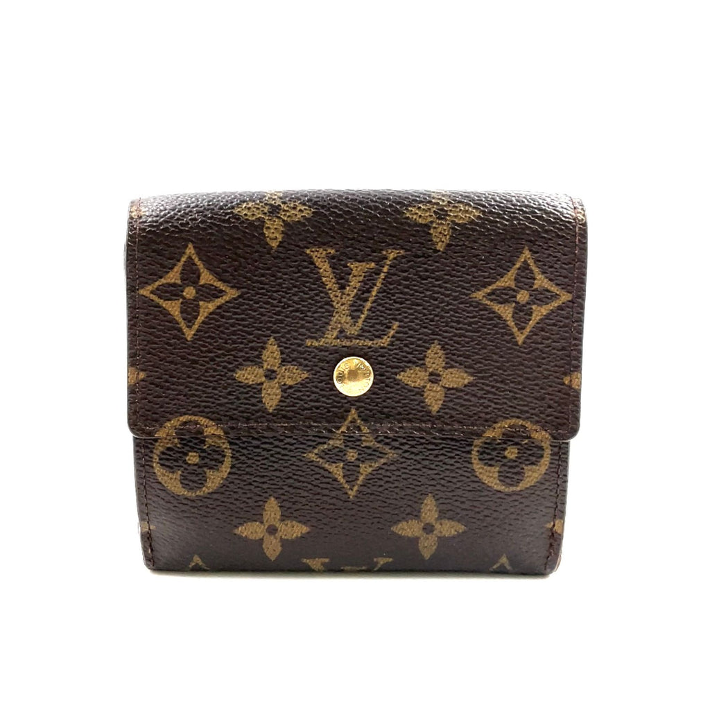 Louis Vuitton Porte Monet Billets Cult Cles Monogram Leather Brown Trifold