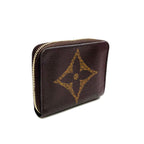 Louis Vuitton Zippy Coin Purse Monogram Giant Leather Brown Case Gold — view 2