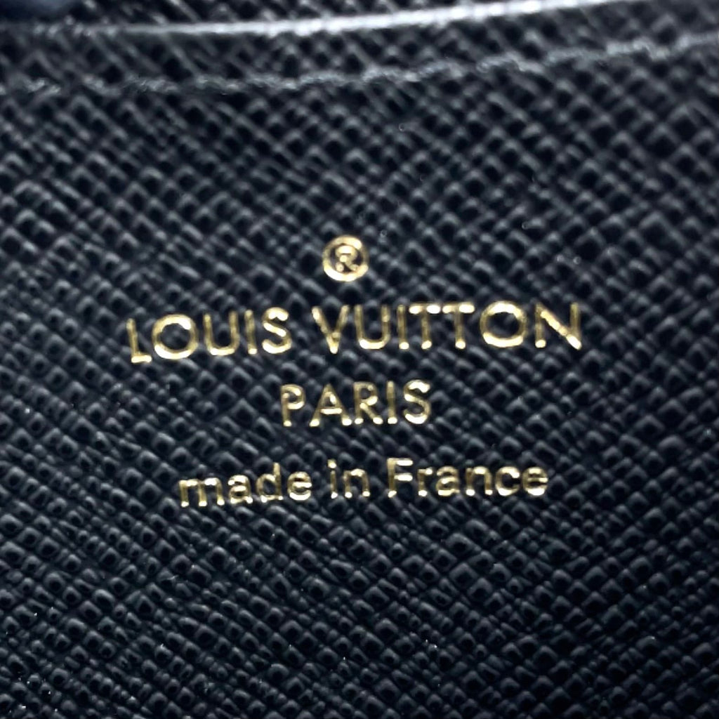 Louis Vuitton Zippy Coin Purse Monogram Giant Leather Brown Case Gold — view 4