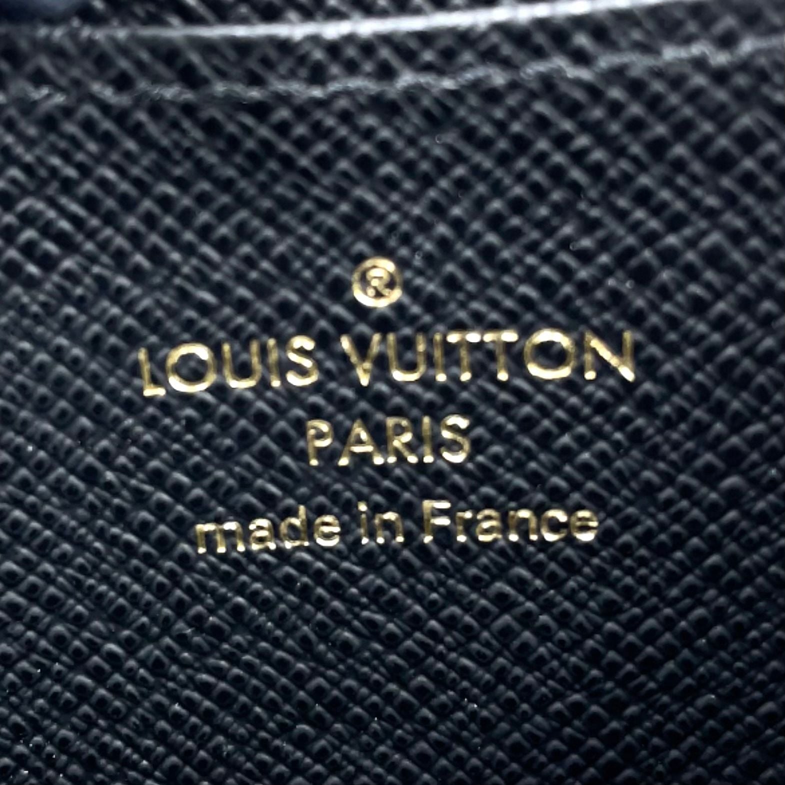 Louis Vuitton Zippy Coin Purse Monogram Giant Leather Brown Case Gold — view 4