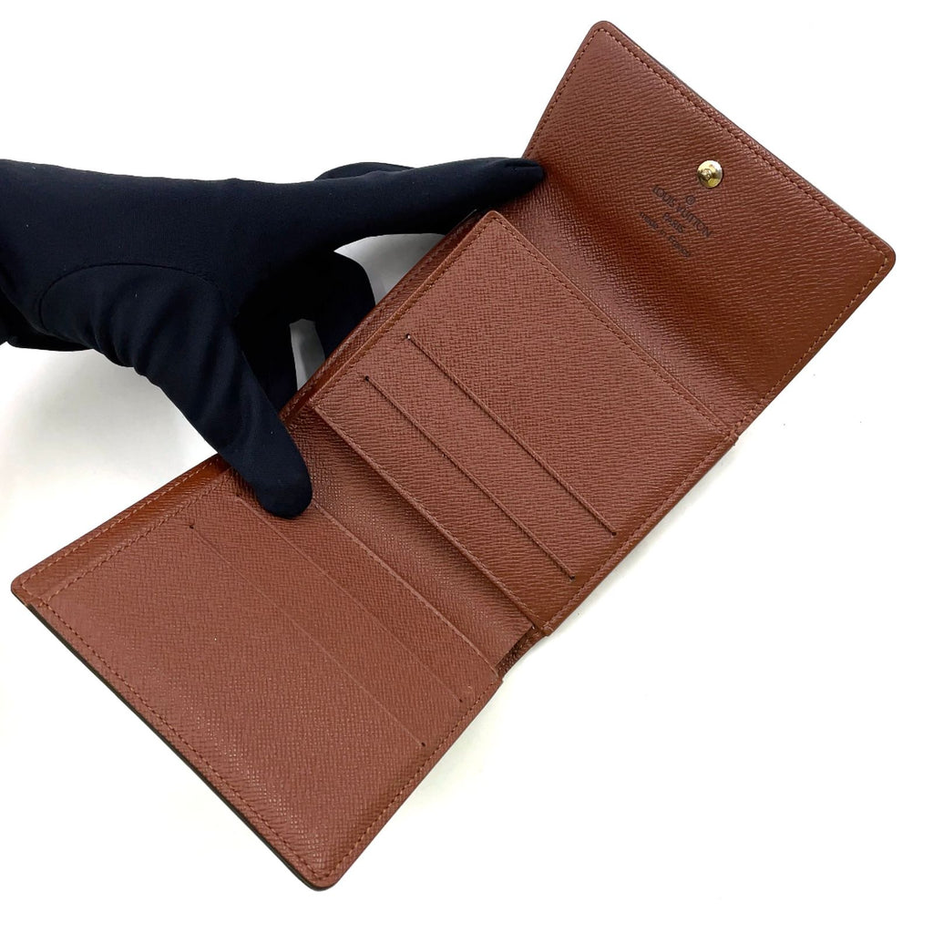 Louis Vuitton Porte Monet Billets Cult Cles Monogram Leather Brown Trifold — view 3