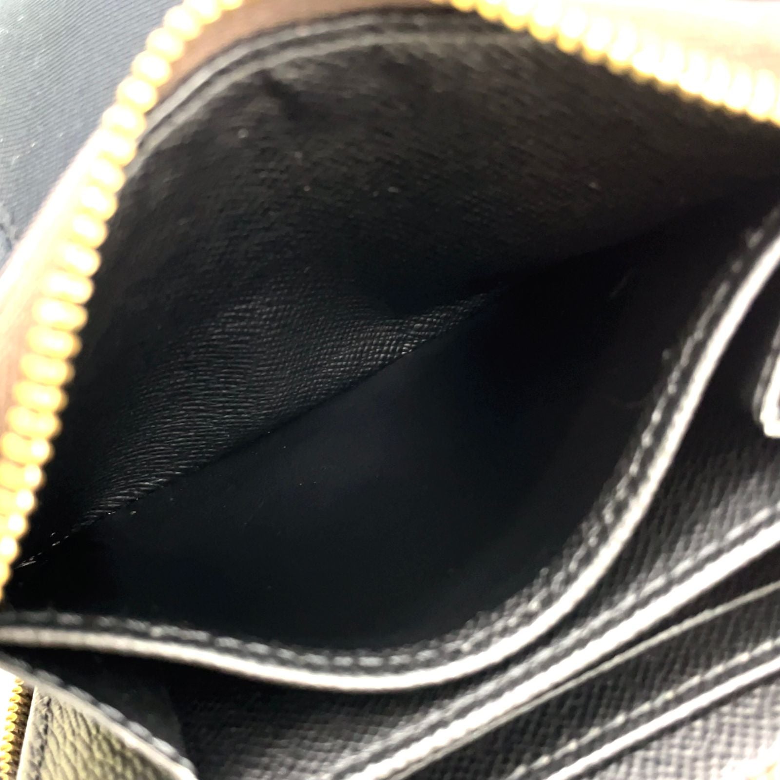 Louis Vuitton Zippy Coin Purse Monogram Giant Leather Brown Case Gold — view 8