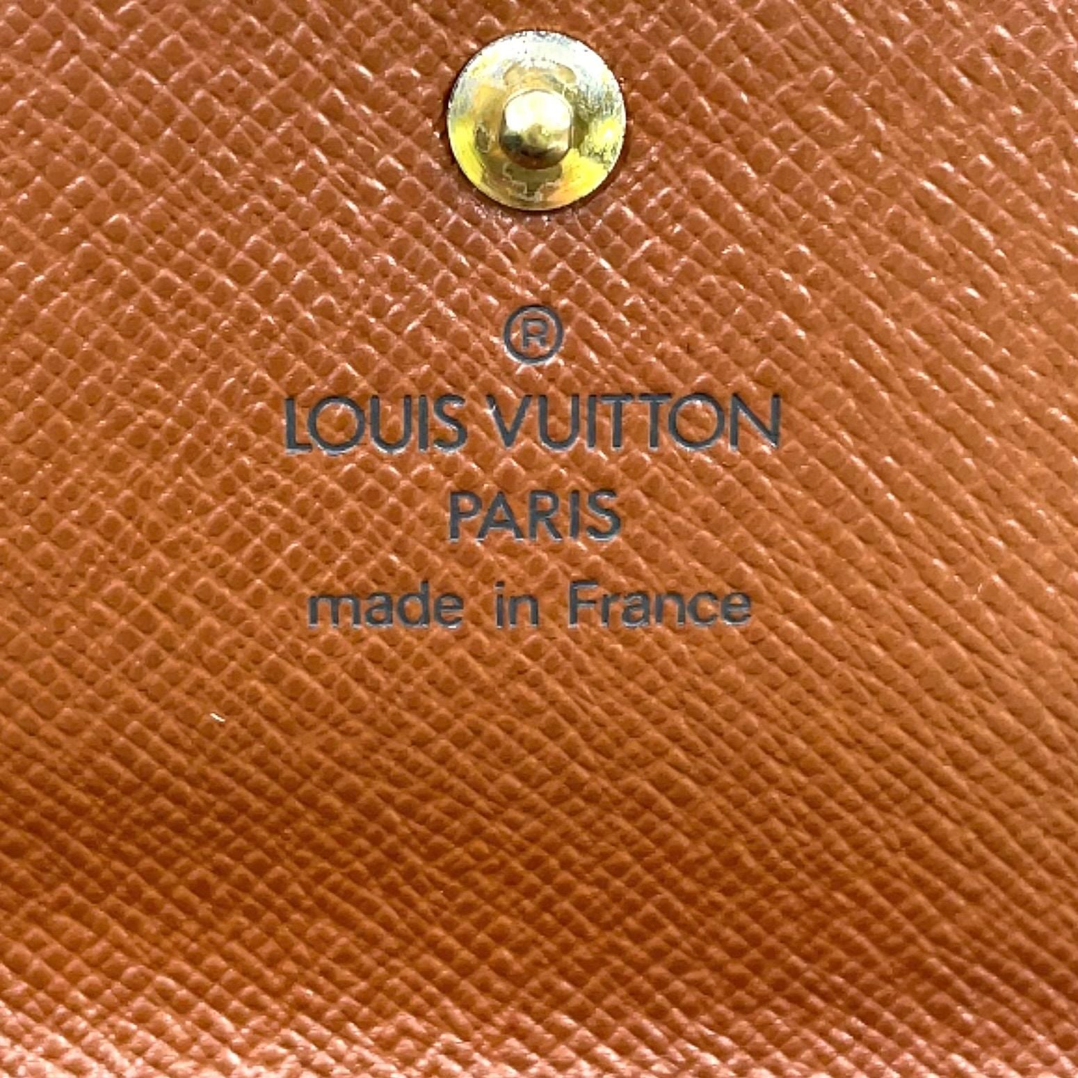 Louis Vuitton Porte Monet Billets Cult Cles Monogram Leather Brown Trifold — view 4