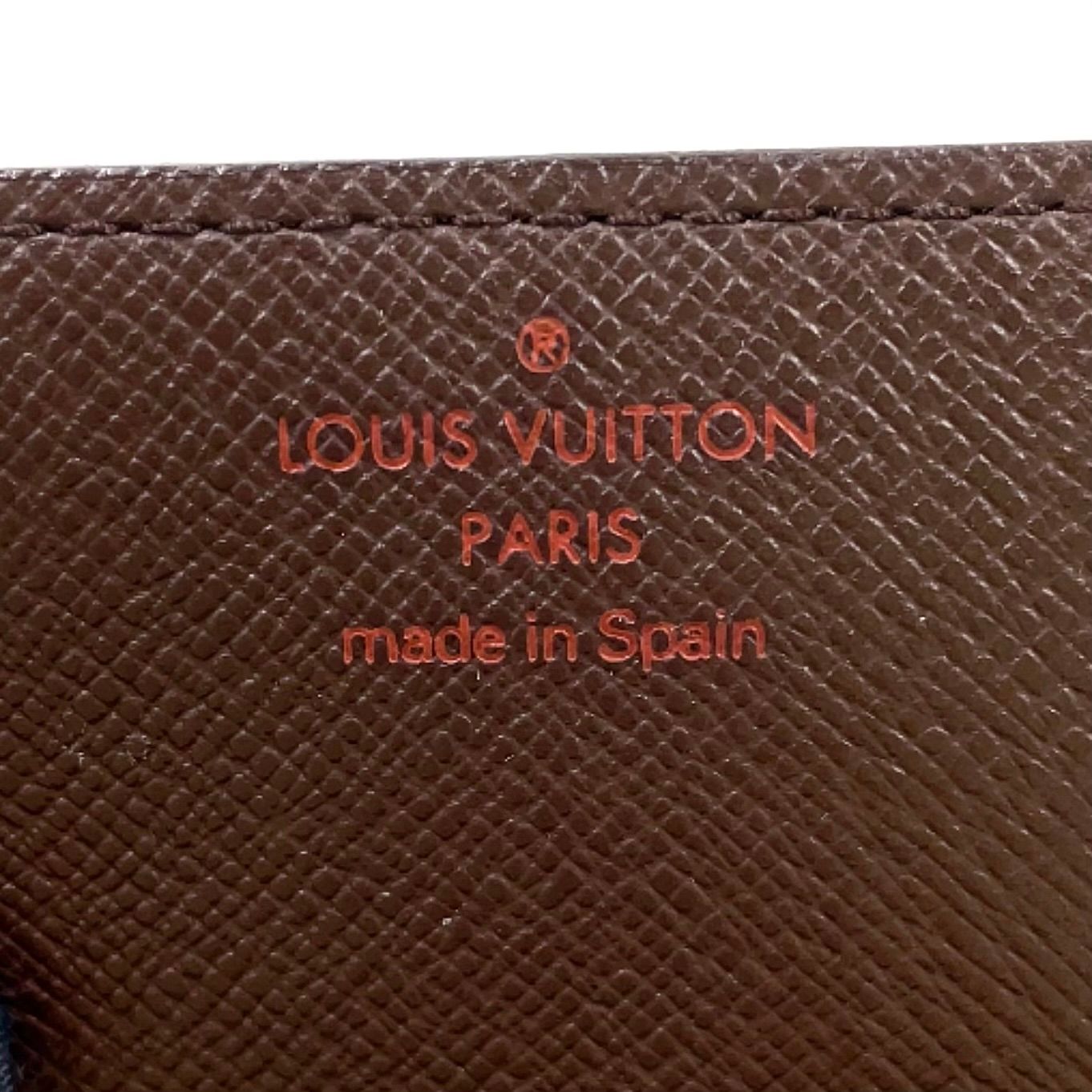 Louis Vuitton Business Card Holder Damier Ebene Leather Brown Case — view 4