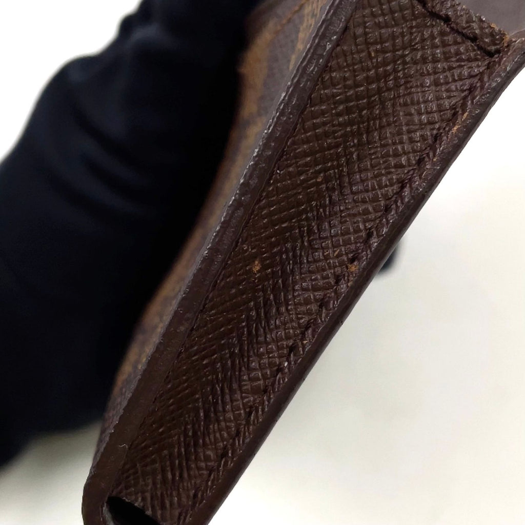 Louis Vuitton Business Card Holder Damier Ebene Leather Brown Case — view 5