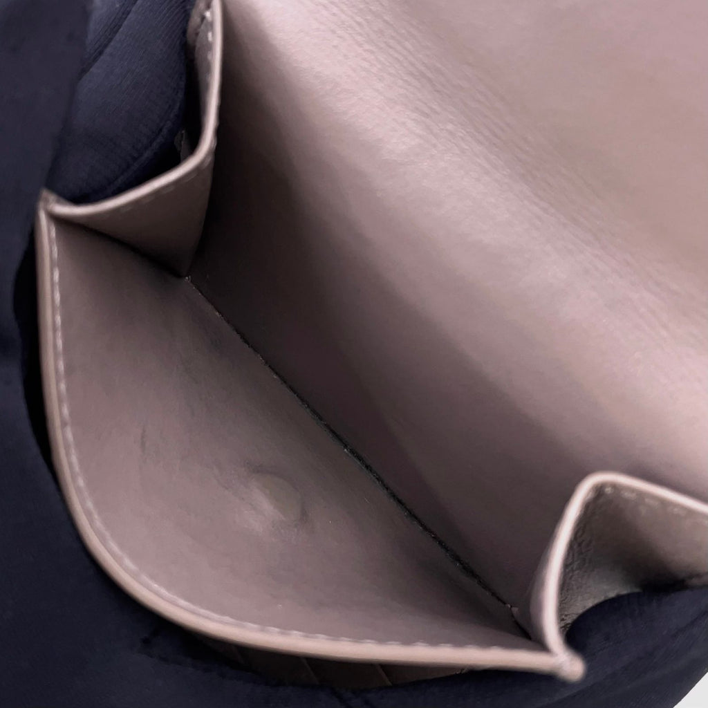 Celine Strap Wallet Leather Gray Bifold Gold — view 6