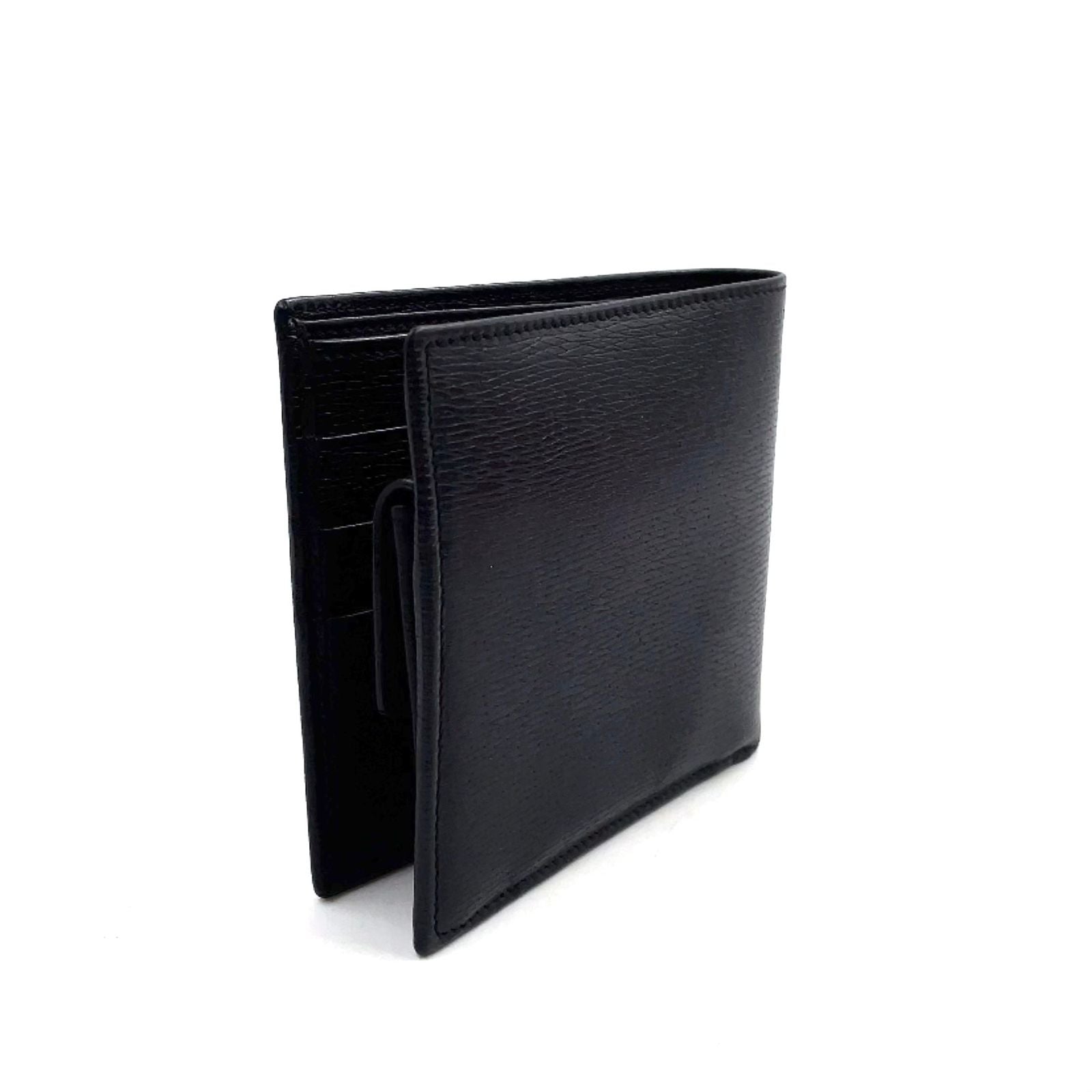 Gucci Bifold Leather Black Wallet Silver — view 2
