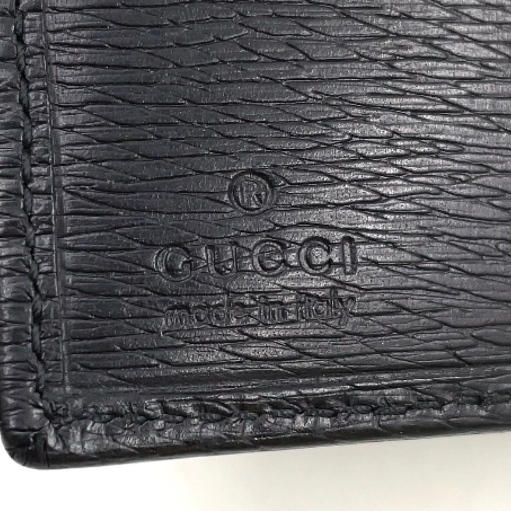 Gucci Bifold Leather Black Wallet Silver — view 4