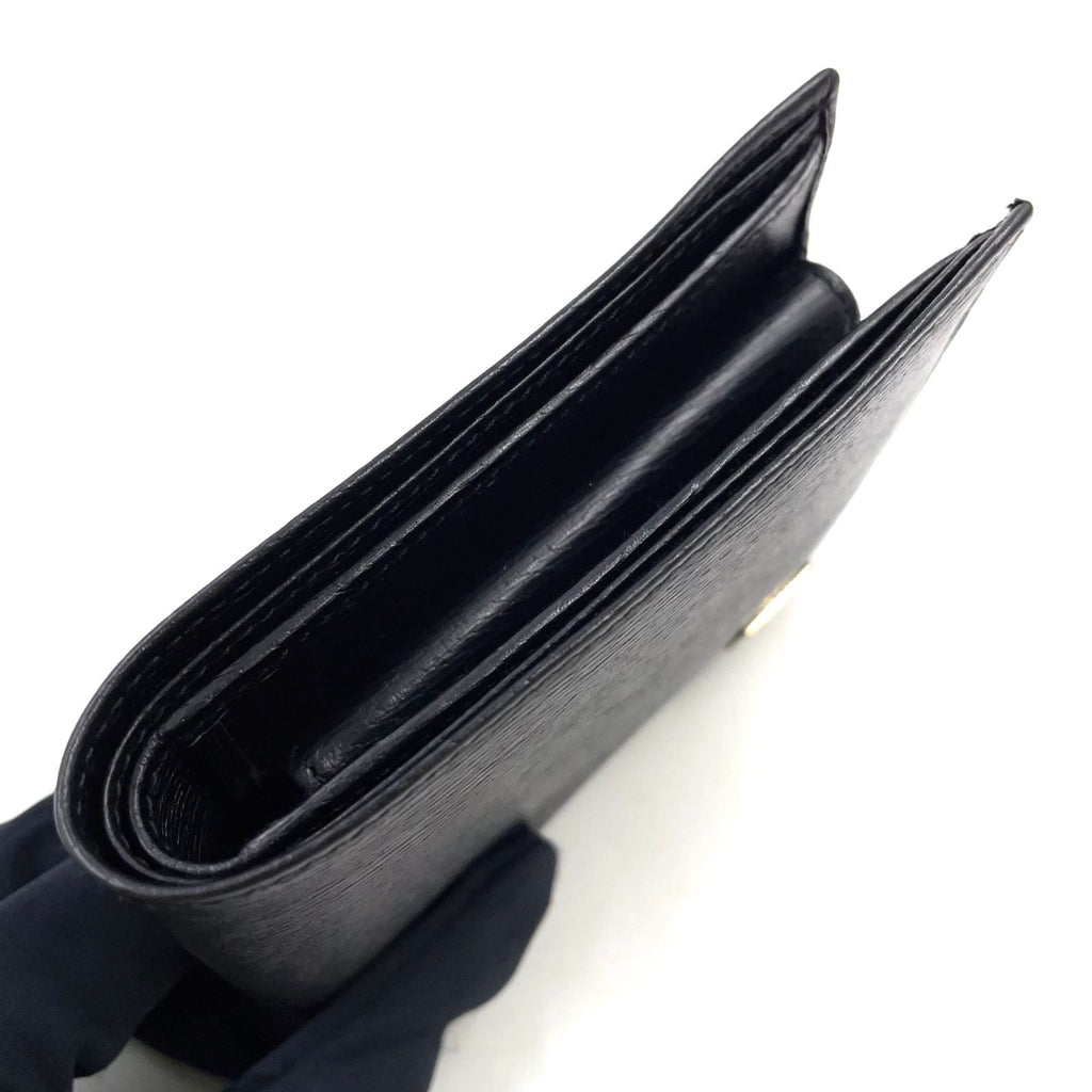 Gucci Bifold Leather Black Wallet Silver — view 6