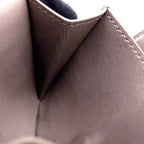 Celine Strap Wallet Leather Gray Bifold Gold — view 7