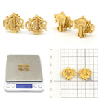 Dior Emblem Earrings Logo Clip on Gold — view 5
