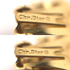 Dior Emblem Earrings Logo Clip on Gold — view 4